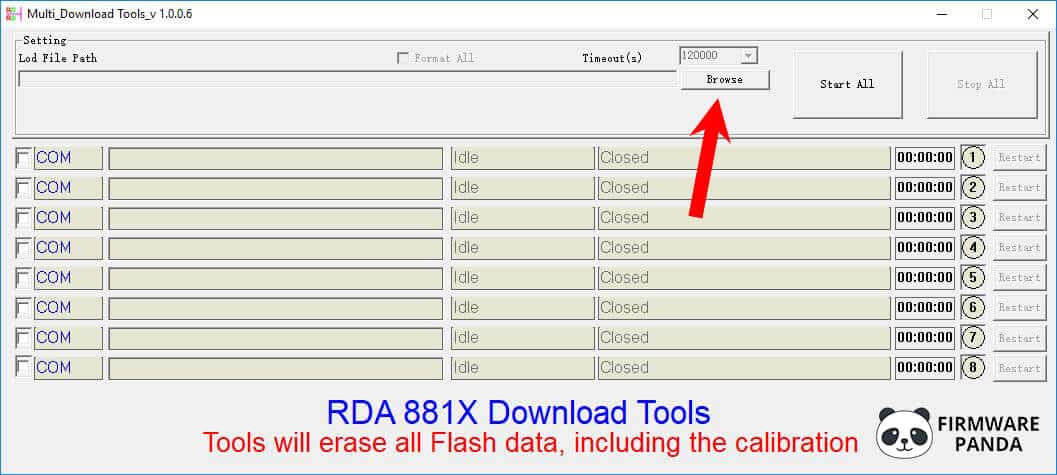 multi iedownload browse - How to Flash RDA Bin ROM using Multi IEdownload Tool